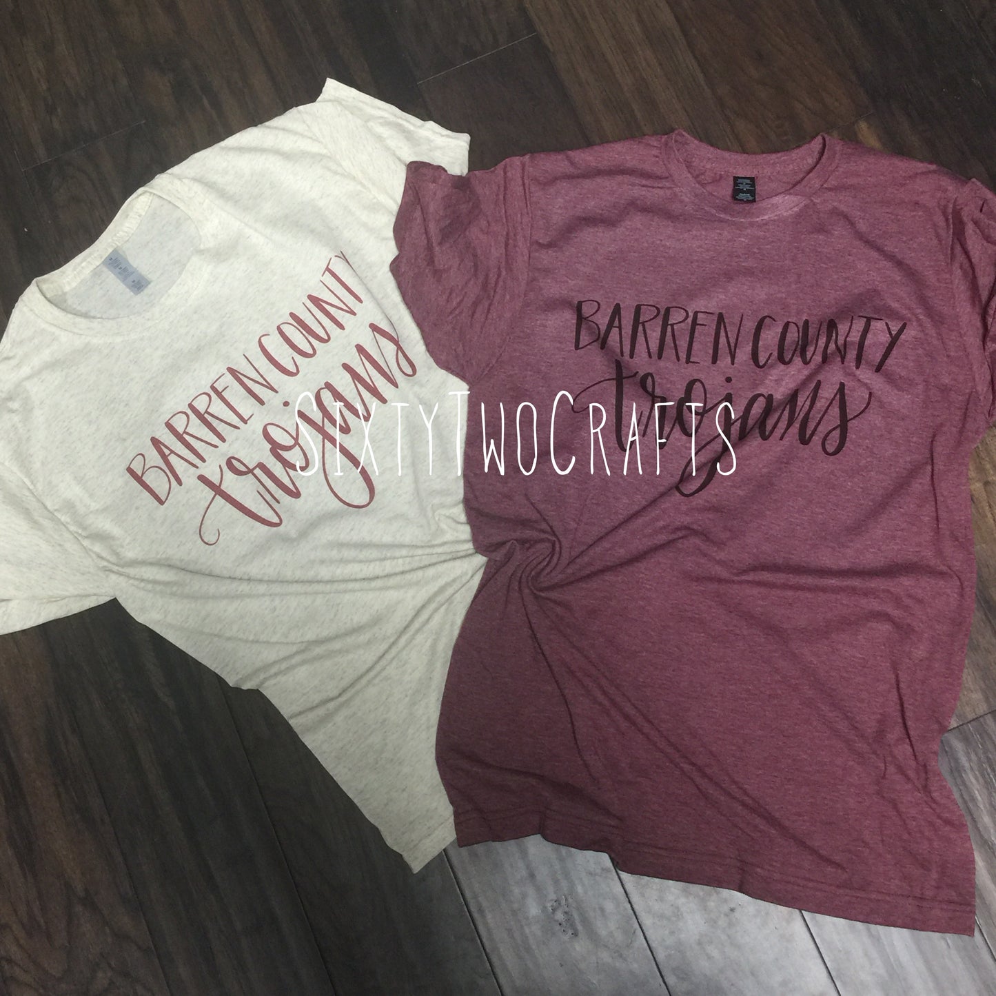 Barren County Trojans Hand Lettered Tee