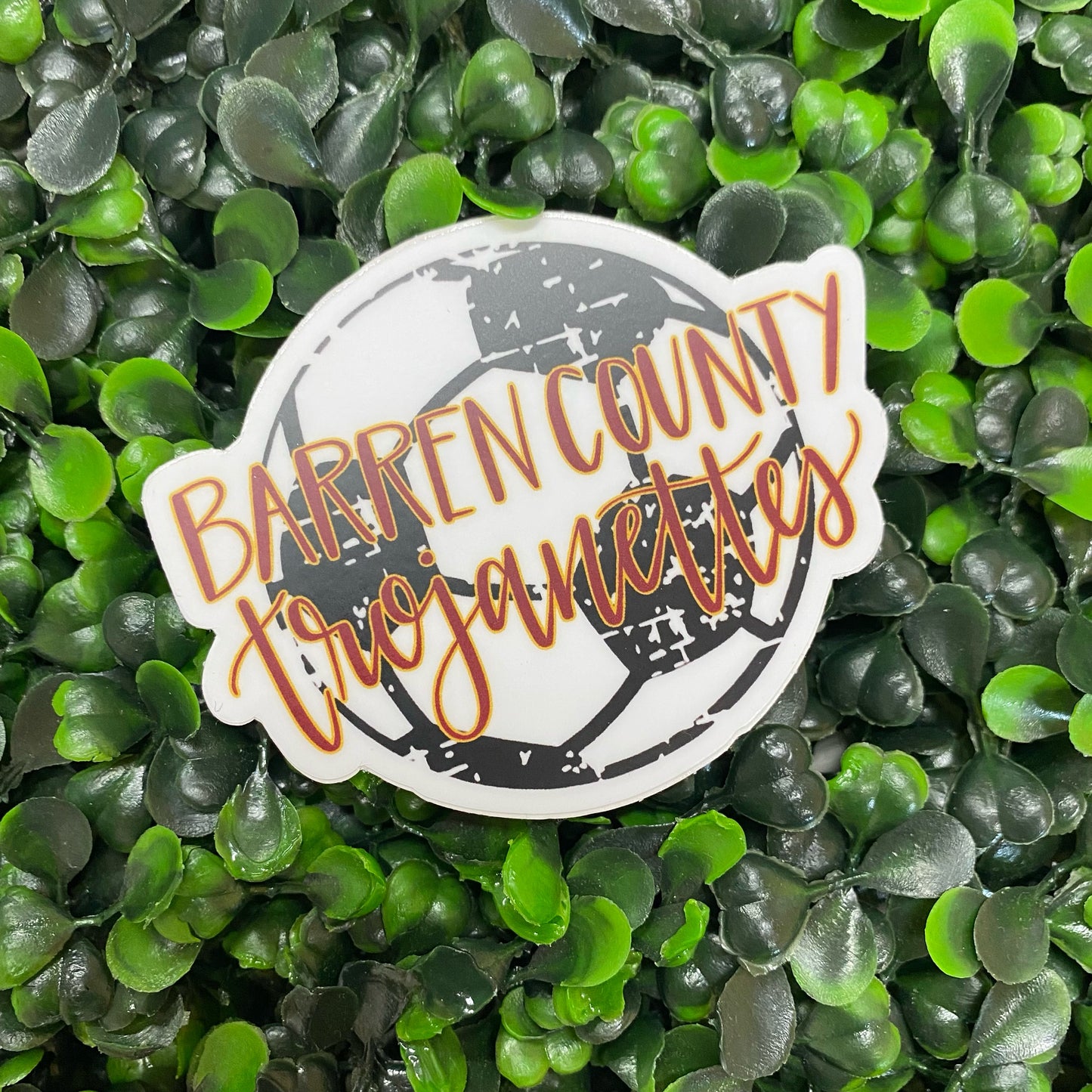 Barren Trojanettes Soccer Waterproof Decal/Sticker