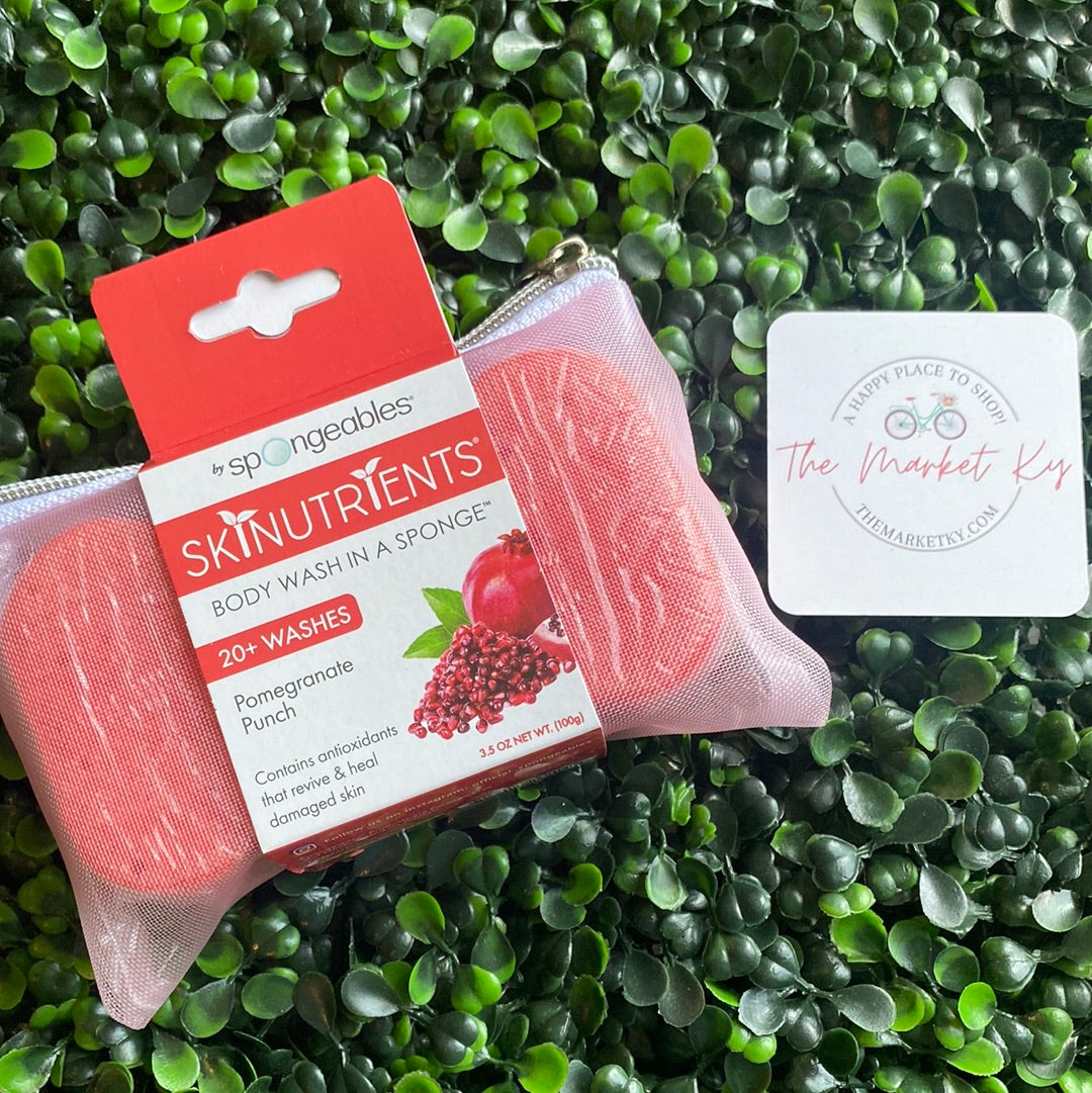 Body Wash in a Sponge- Pomegranate Punch