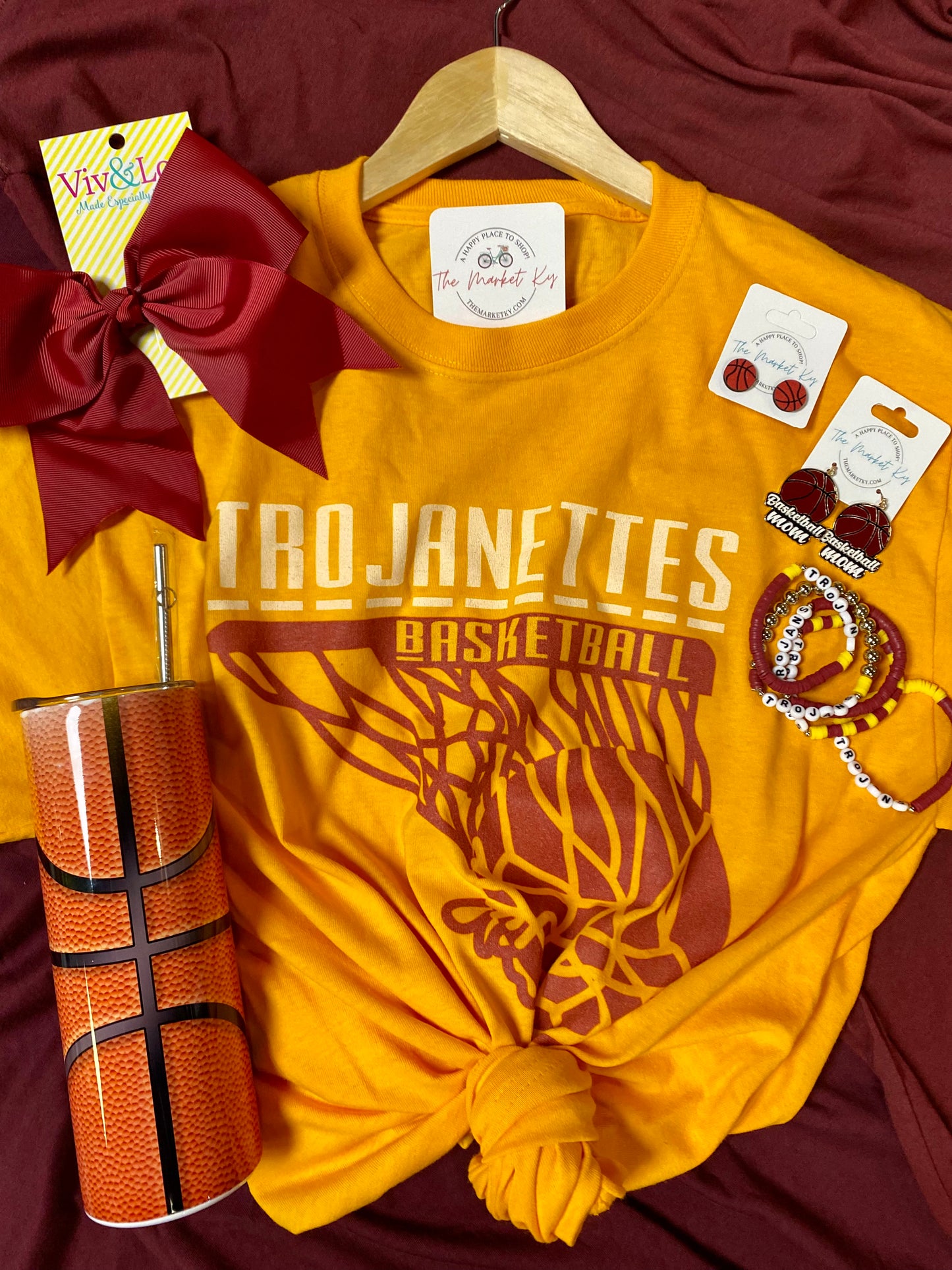 Trojanettes Hoops Tee