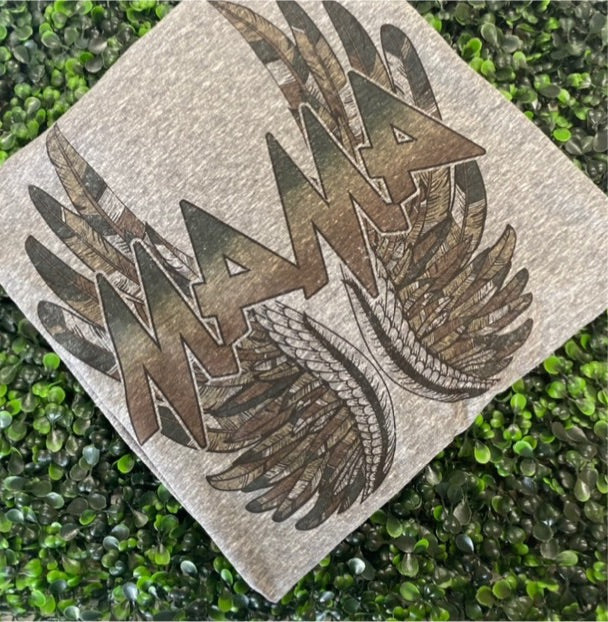 Mama Camo Wings Tee