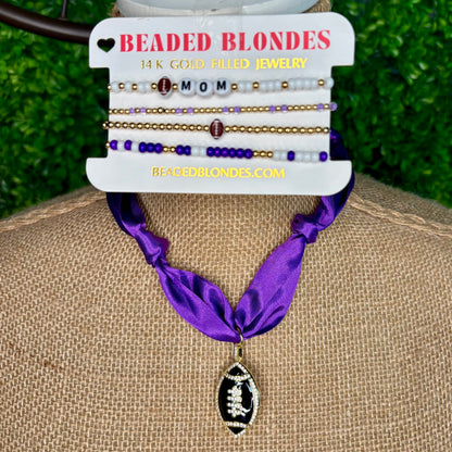 Football Scarf Necklace (Options)