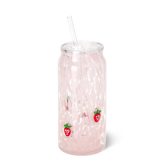 Strawberry Shortcake Swig Charm Soda Glass 23oz