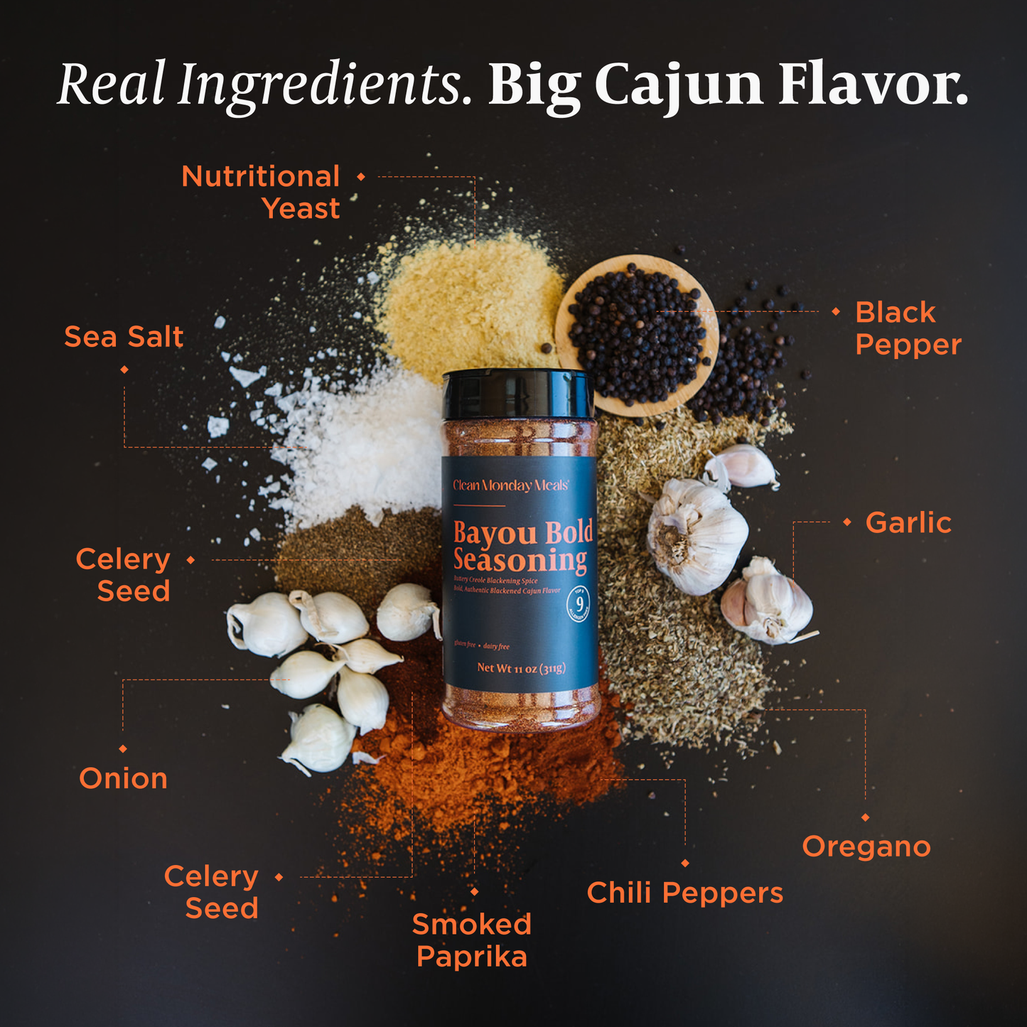 Bayou Bold Seasoning: Standard 11 oz