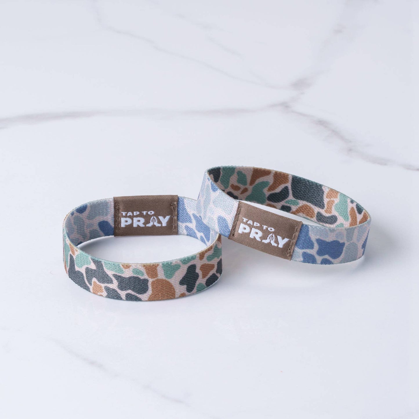 Tap To Pray™ Wristbands - River Rock Camo Classic & Sage: X-Large / River Rock Camo Class / Sage
