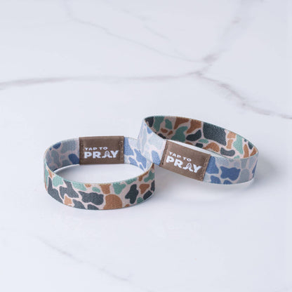 Tap To Pray™ Wristbands - River Rock Camo Classic & Sage: Medium / River Rock Camo Class / Sage