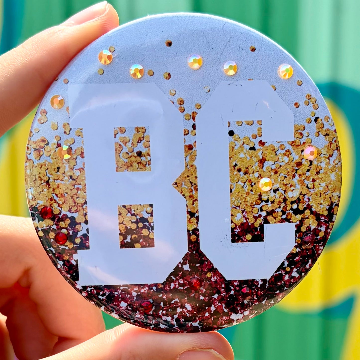 BC Rhinestoned Button