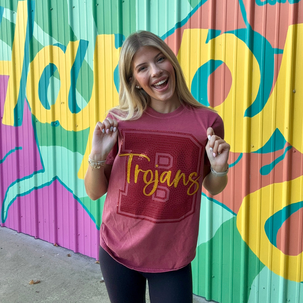 Trojans Spangled Comfort Colors Tee