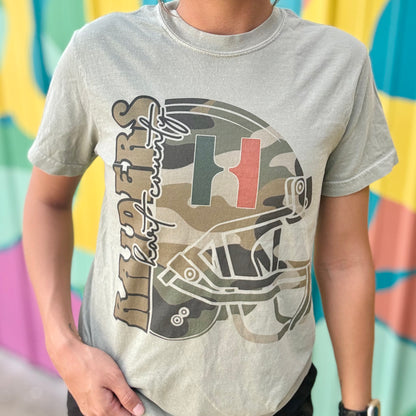 Camo Raiders Football Comfort Color Tee