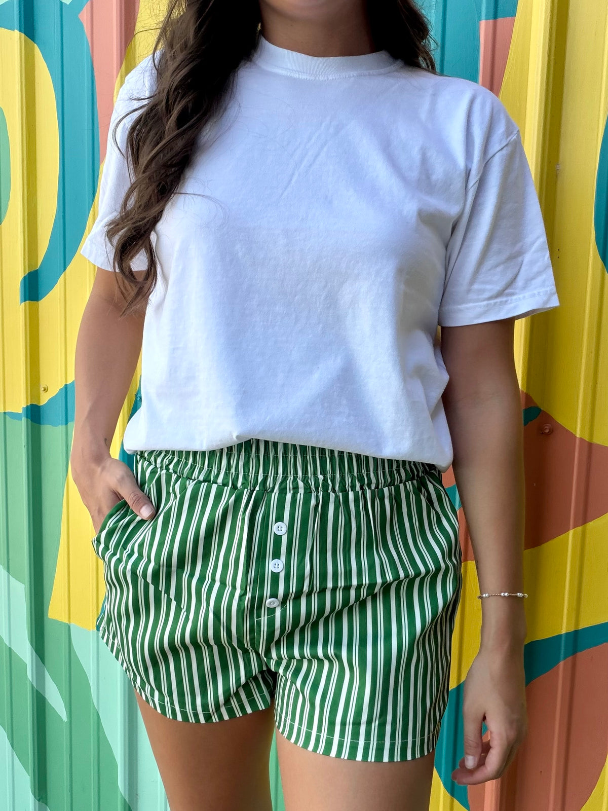 Comfy Striped Boxer Shorts: Kelly Green