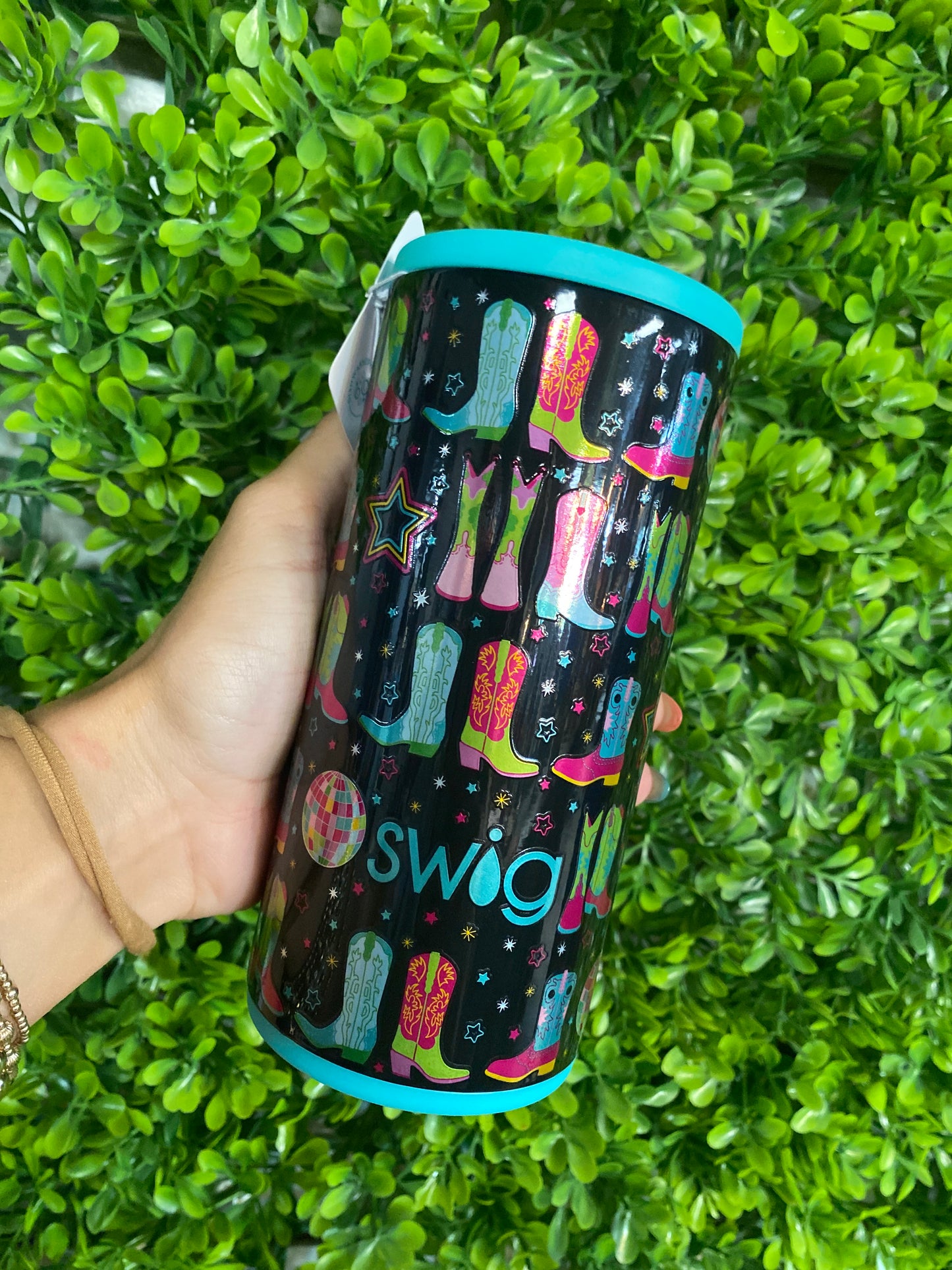 Disco Cowgirl Skinny Can Cooler