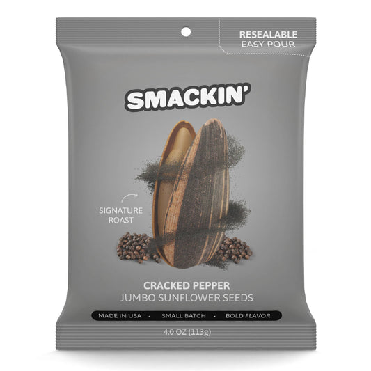 SMACKIN' Cracked Pepper Sunflower Seeds (4 oz)