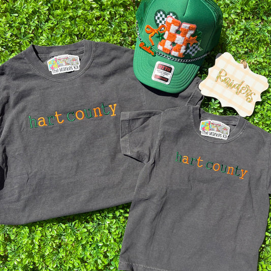 Hart County Embroidered Comfort Colors Tee (Youth & Adult)