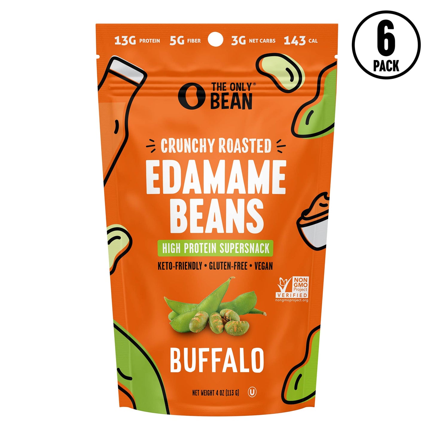 Crunchy Roasted Edamame Buffalo - 4oz