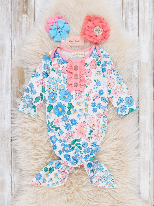 Floral Fantasia Ruffle Gown