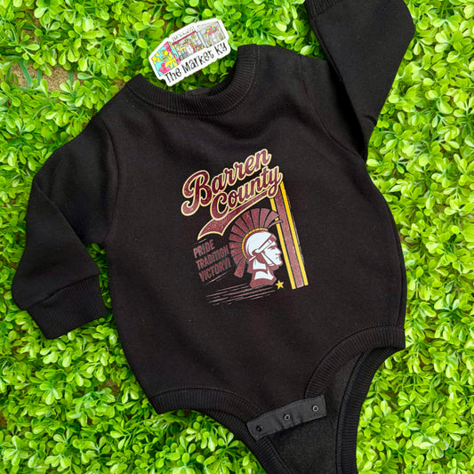 Barren County Varsity Script Mascot Fleece Onesie