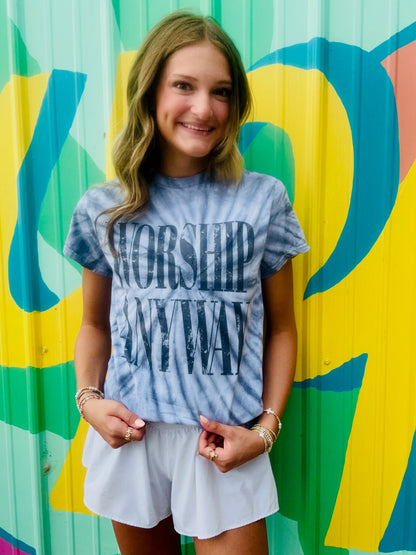 Worship Anyway Tee - Tie Dye