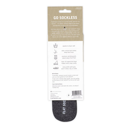 Dark Heather Grey FLAT SOCKS: Small (up to Women's 11, Men's 10)