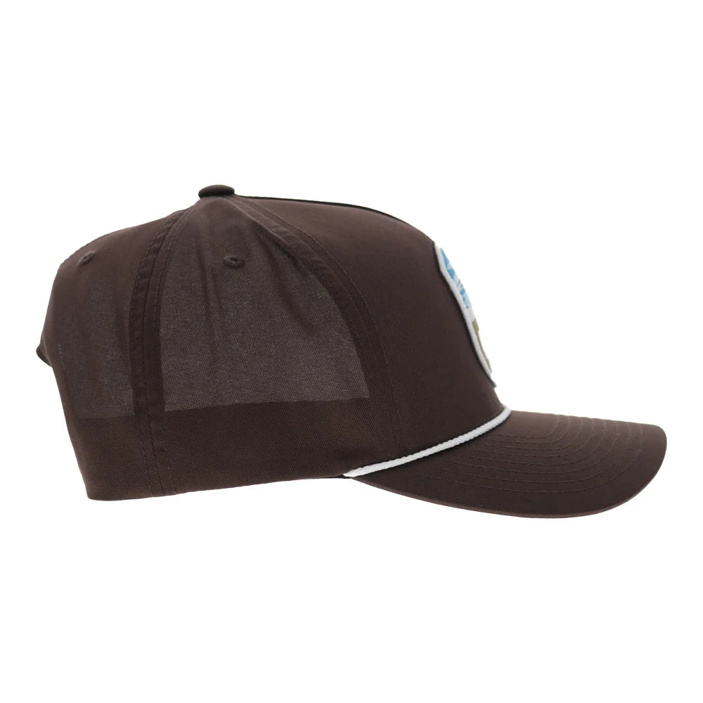 Hooey Cheyenne Men’s Hat - Brown with Blue/White Patch