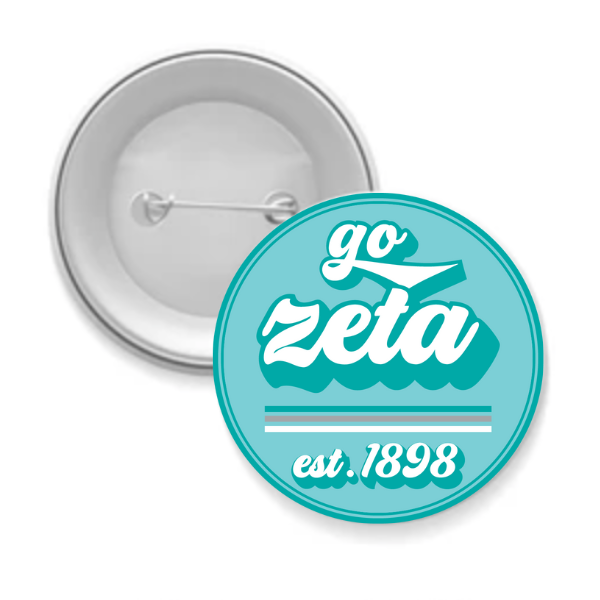 Sorority Button - Go Design: 3" Round / Pi Beta Phi