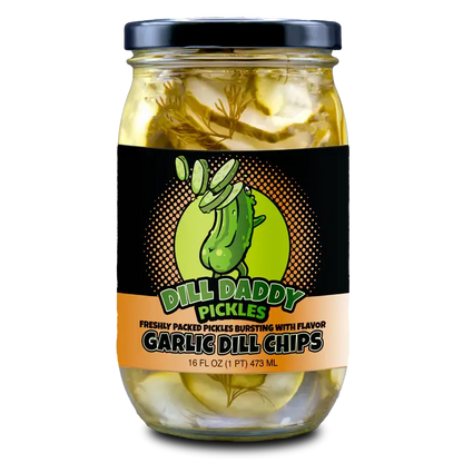 Garlic Dill - Pickle Chips (16 oz)