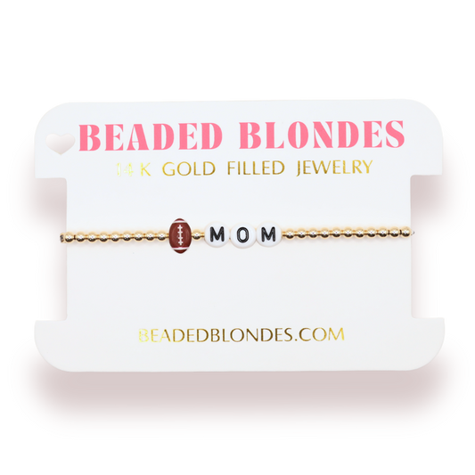 Football Mom Bracelet: Standard 6.75 / Sprinkle
