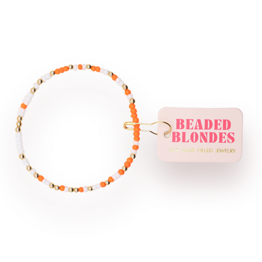 Orange & White Game Day Sprinkle: Standard 6.75 inch