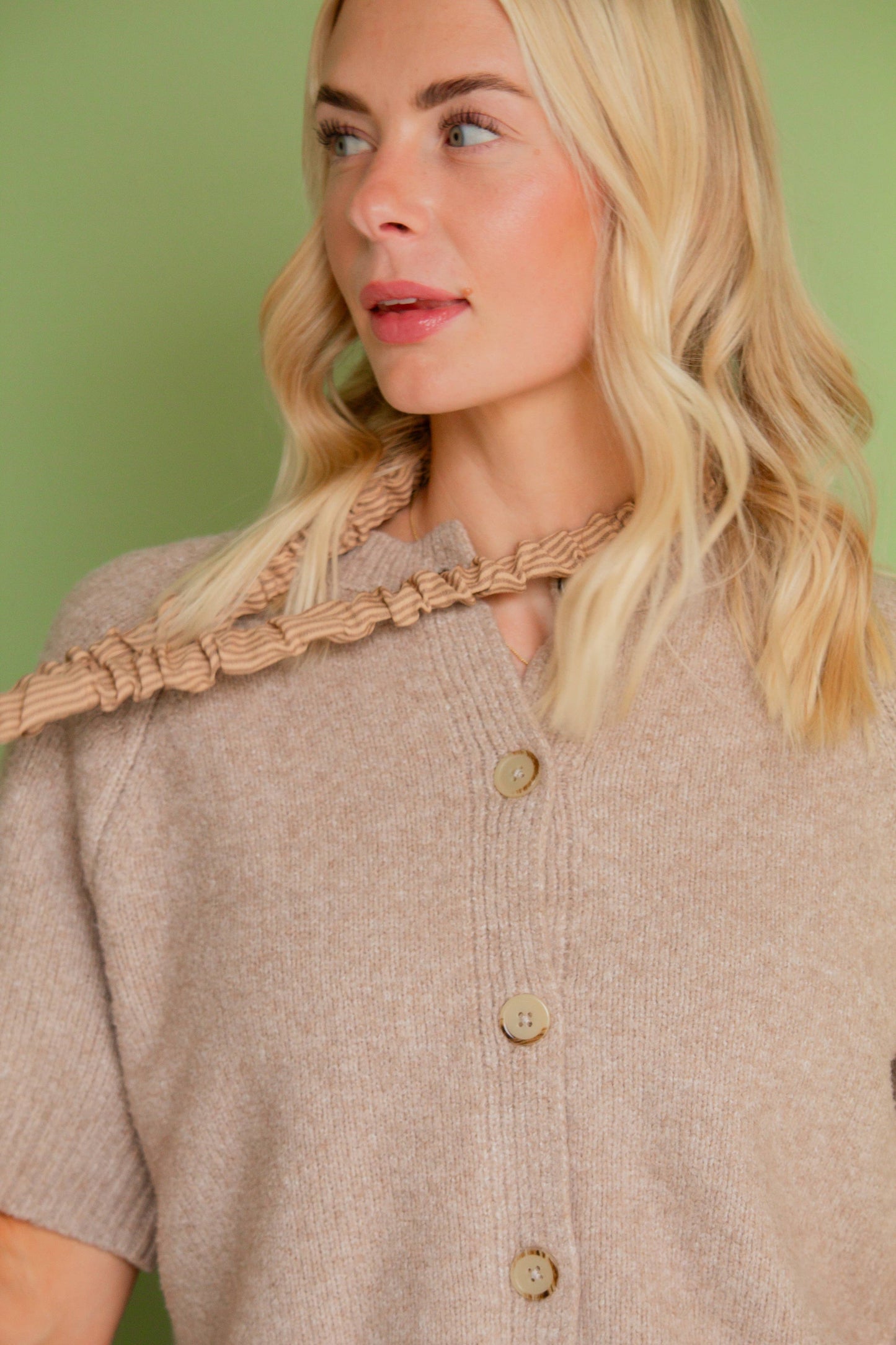 Coffee Striped Lanyard