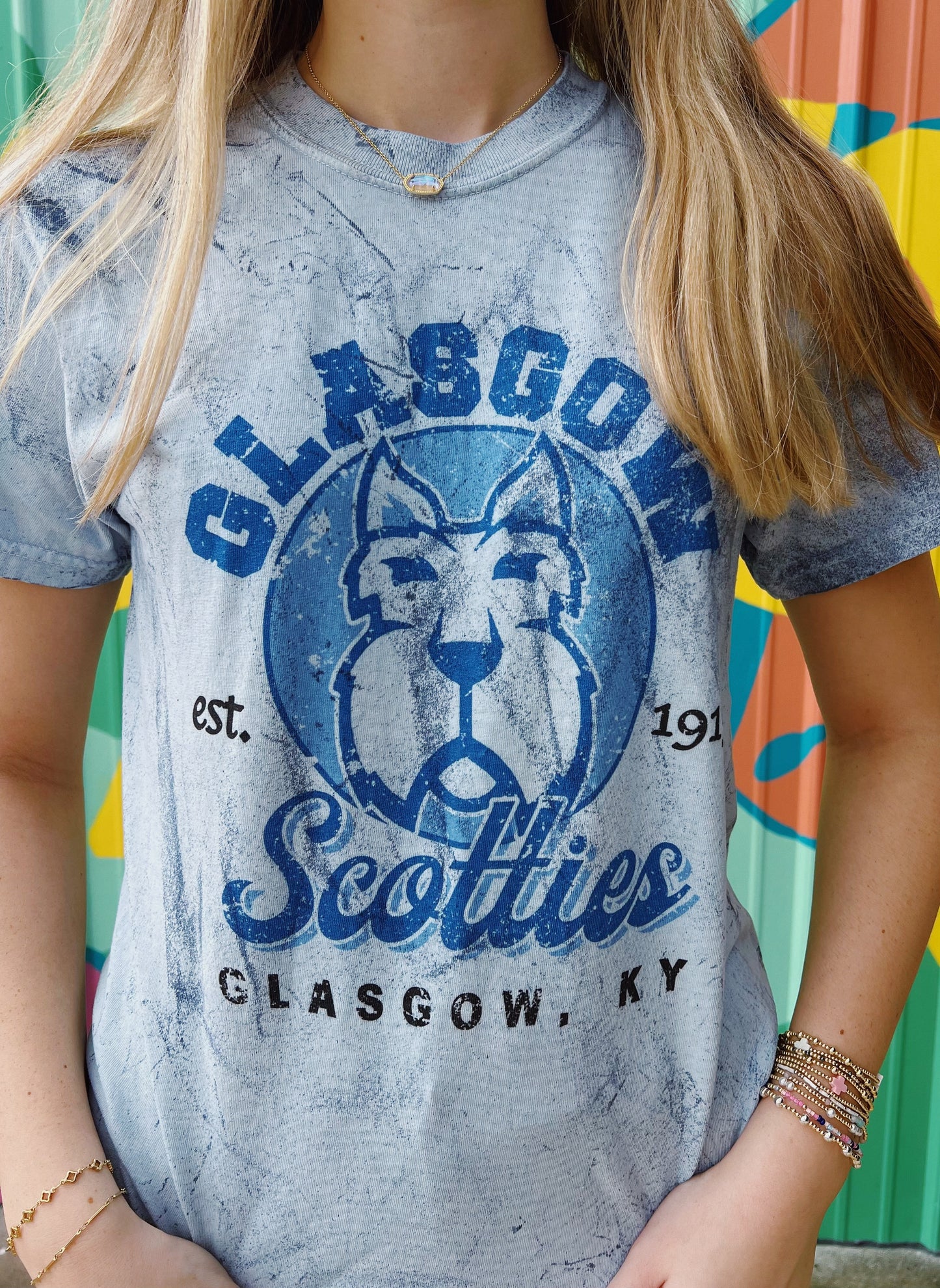 Glasgow Scotties Acid Wash Comfort Colors Tee