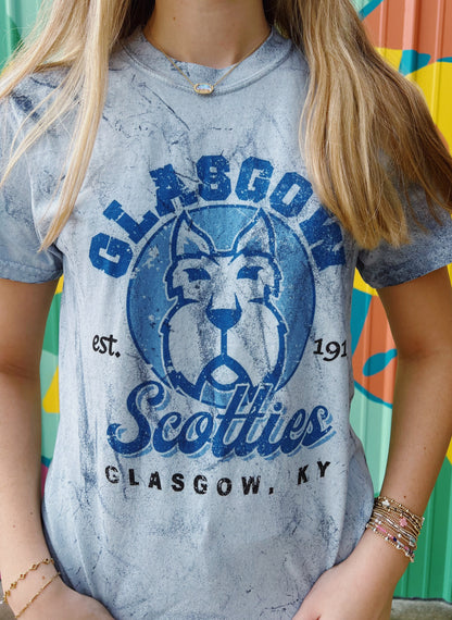 Glasgow Scotties Acid Wash Comfort Colors Tee