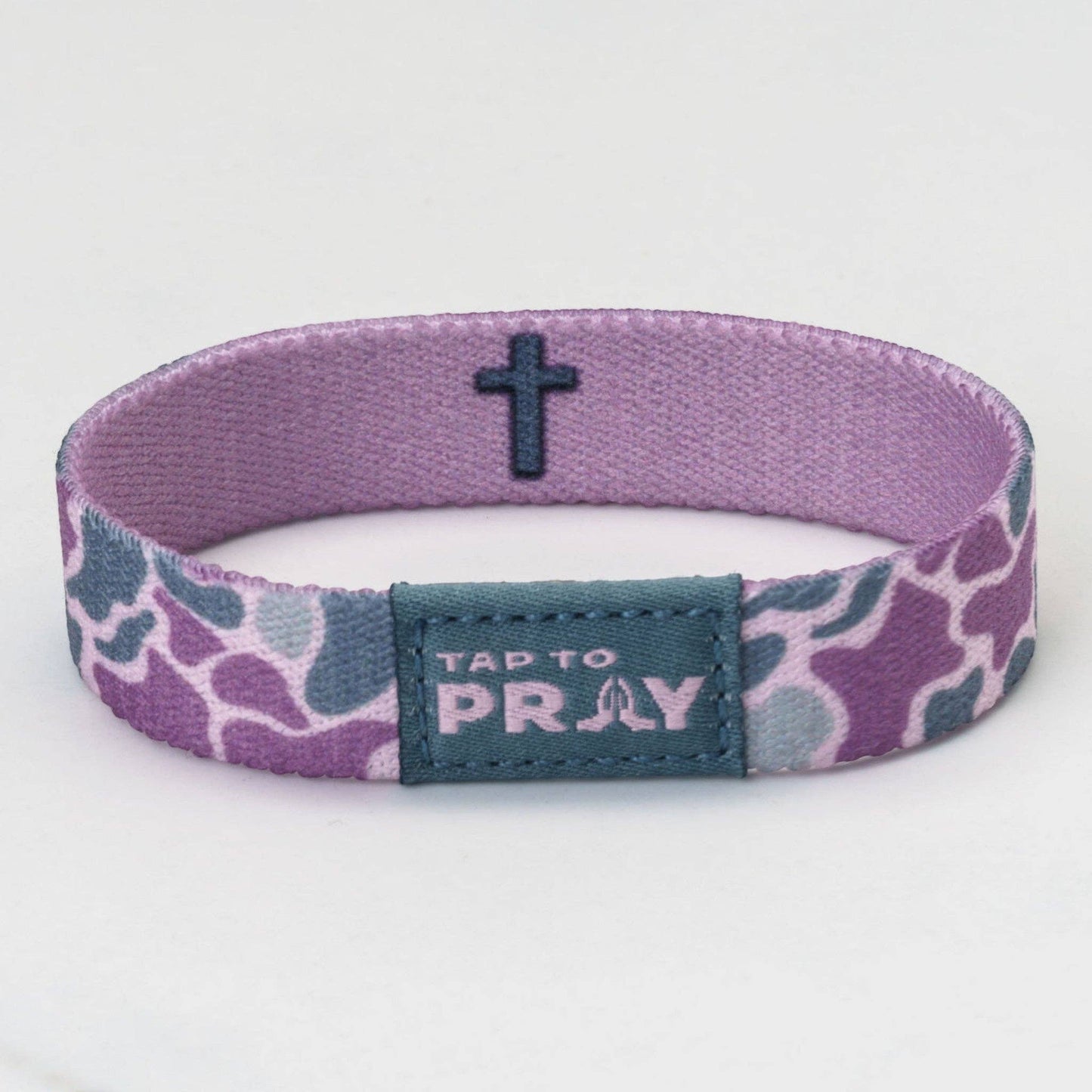 Tap To Pray® Wristband – River Rock Camo - Lilac: Small