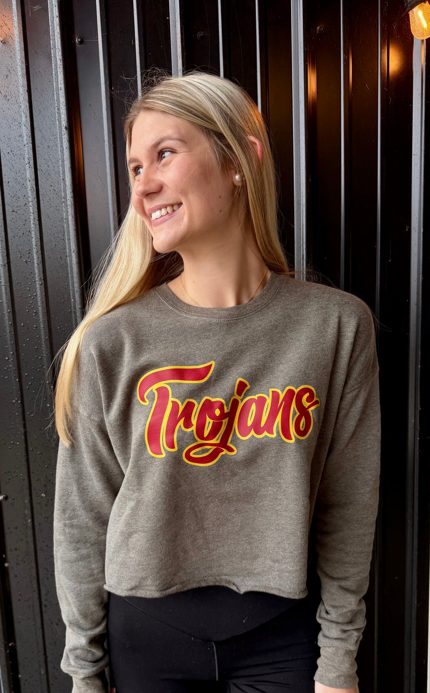 Trojans Cropped Crewneck