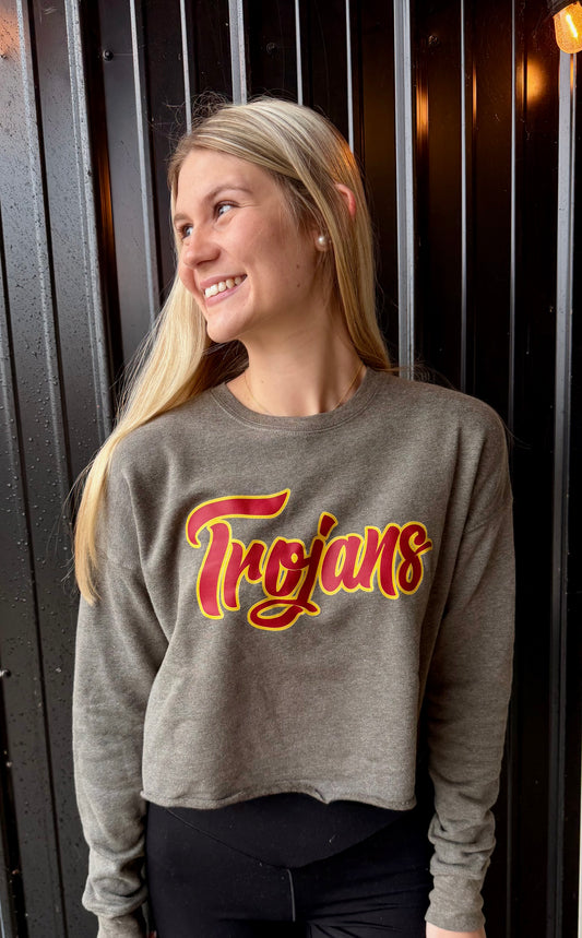 Trojans Cropped Crewneck