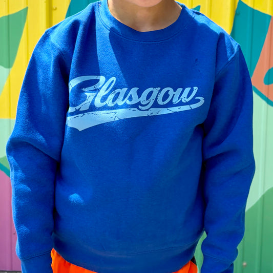 Glasgow Distressed Varsity Script Youth Sweatshirt