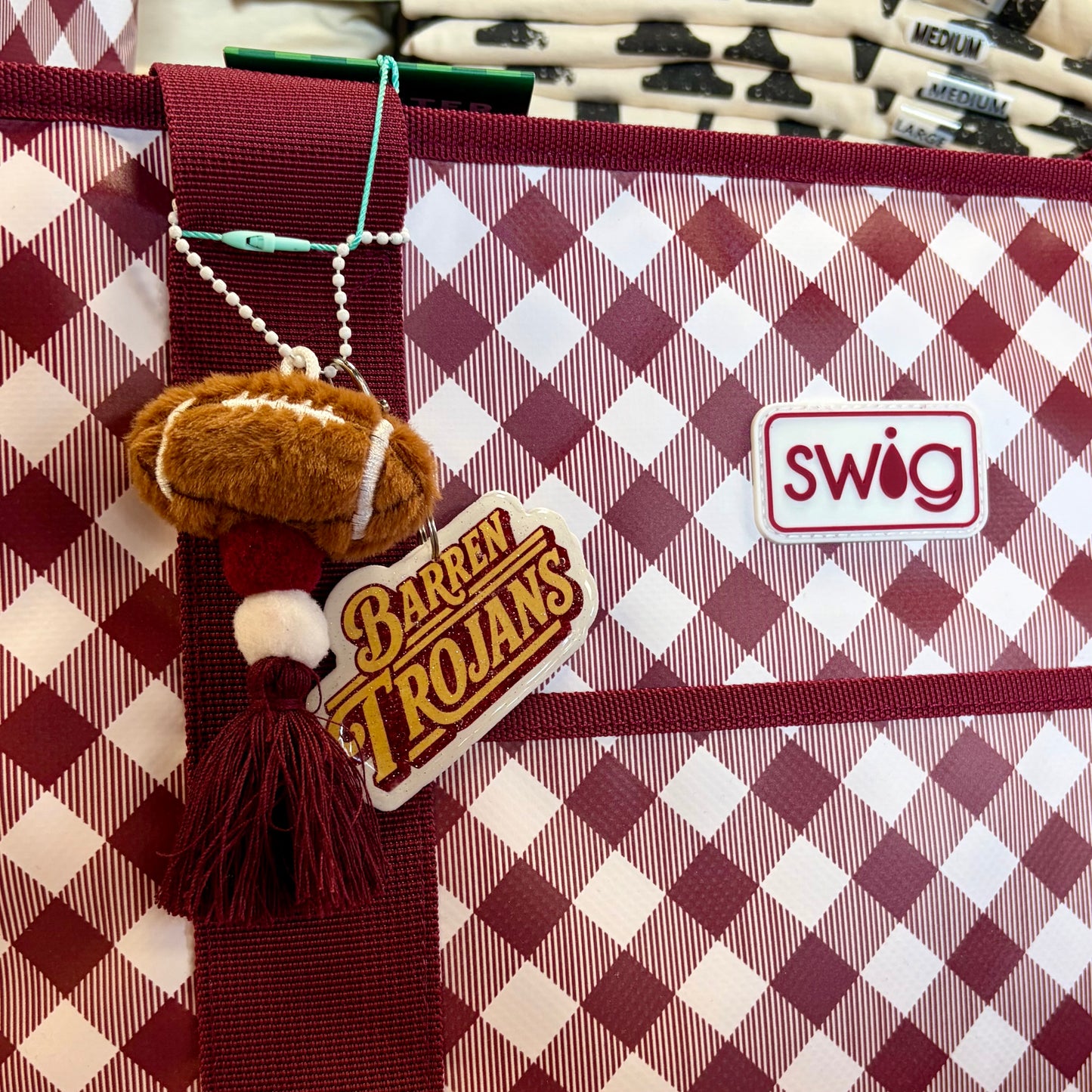 Retro Barren Trojans - XL Bag Charm with Clip