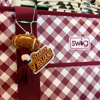 Retro Barren Trojans - XL Bag Charm with Clip