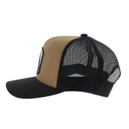 Hooey Men’s Remi Trucker Hat - Tan with Black Lab Dog Patch