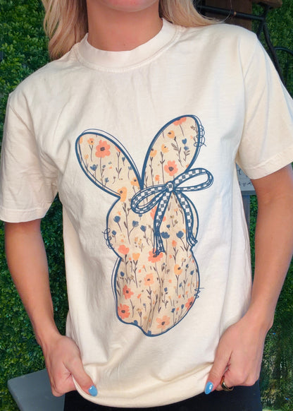 Wildflower Bunny Comfort Colors Tee