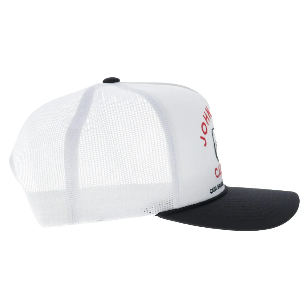 Hooey John Wayne Trucker Snapback Hat - White/Black