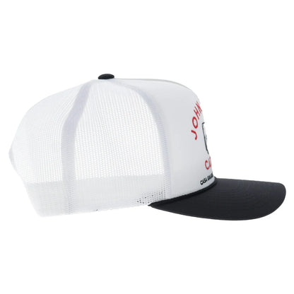Hooey John Wayne Trucker Snapback Hat - White/Black