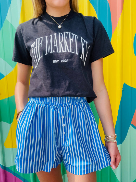Comfy Boxer Shorts: Blue Striped
