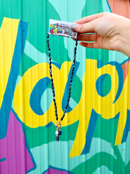 Charm Beaded Necklace - Midnight Tide