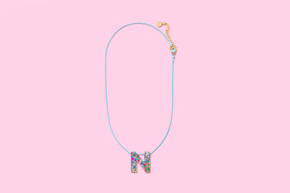 Chain Necklace - Letters - Colorful Confetti - L