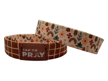 Tap To Pray™ Wristbands - Prairie &  Plaid: Large