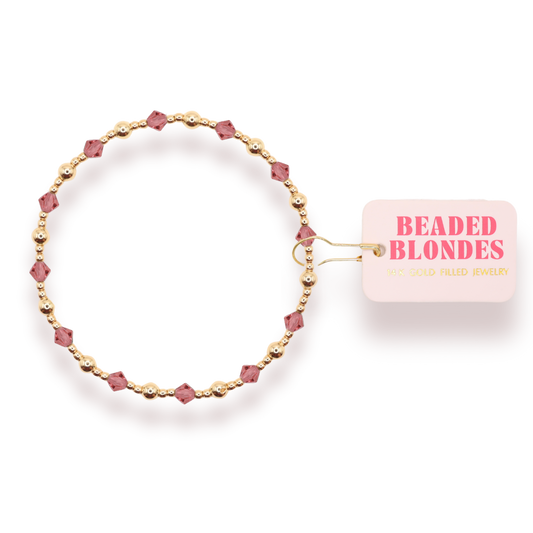 Pink June Bracelet: Standard 6.75 inch
