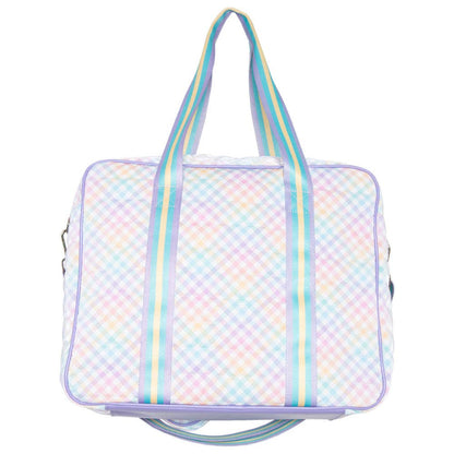 Rainbow Gingham Pickleball Paddle Bag: Rainbow