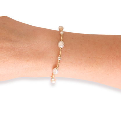 Maggie Bracelet in Gold with Silver: Standard 6.75 Inch