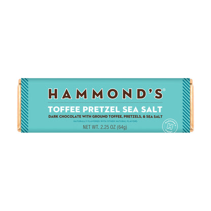 Candy Bar - Dark Chocolate - Toffee Pretzel Sea Salt -2.25oz