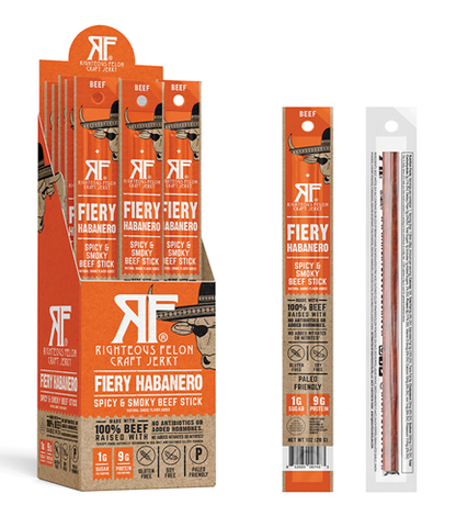 Righteous Felon Fiery Habanero Beef Stick 1oz