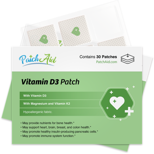 Vitamin D3 with K2 Patch - Bone, Heart & Immune Support: 1-Pack